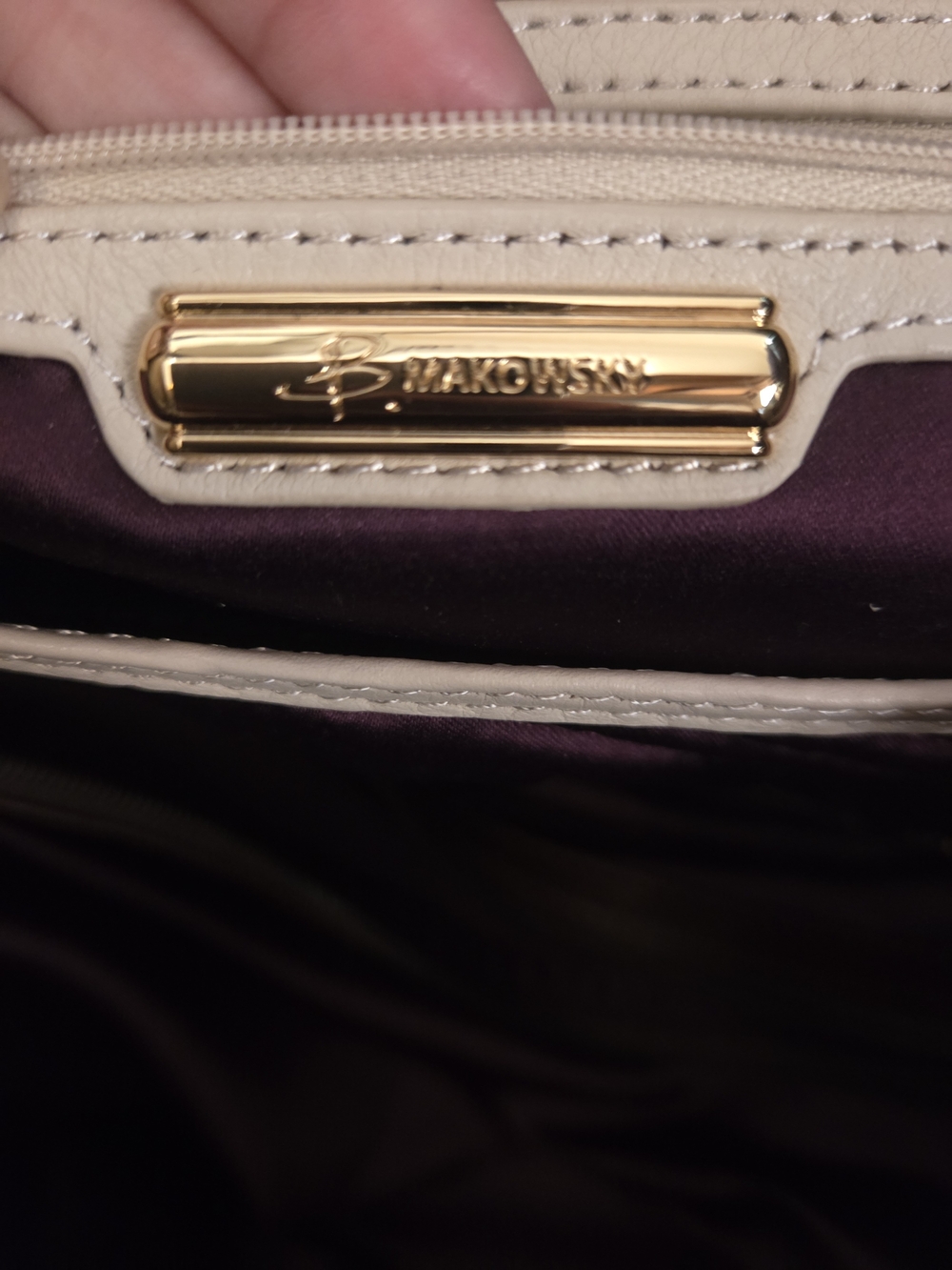 B. Makowsky Burgundy Leather Tote Bag MSRP $298 - Picture 11 of 15